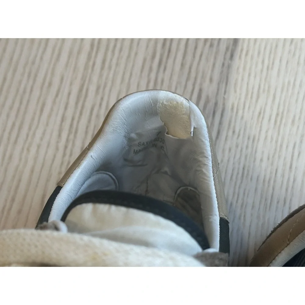 Paul Smith Brown Leather Suede‎ Trainers Sneakers Signature Stripe - Size UK 7